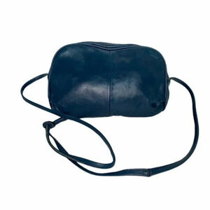 VTG Genuine leather blue small crossbody‎ bag